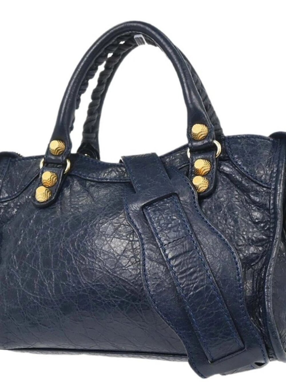 Balenciaga Navy Lambskin Giant City Mini Handbag 309544.4012.C.535269 187217 - Picture 2 of 14
